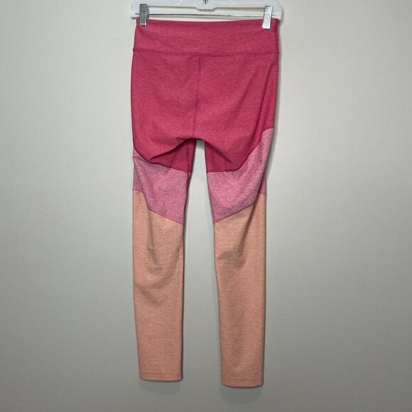 Outdoor Voices Pink Tri Color Colorblock Spring Leggings Size Small - Picture 3 of 6
